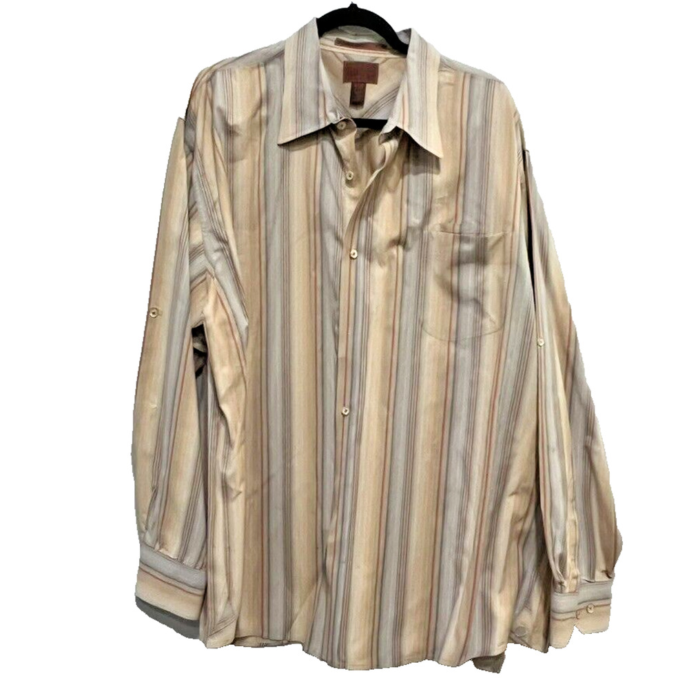 Born Handcrafted Striped Long Sleeve Shirt - XXL Organic Cotton Classic Preppy